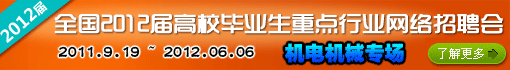2012届校园招聘(机电机械专场)