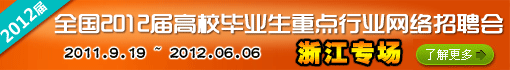 2012届校园招聘(浙江专场)