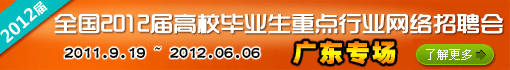 全国2012届高校毕业生重点行业网络招聘会
